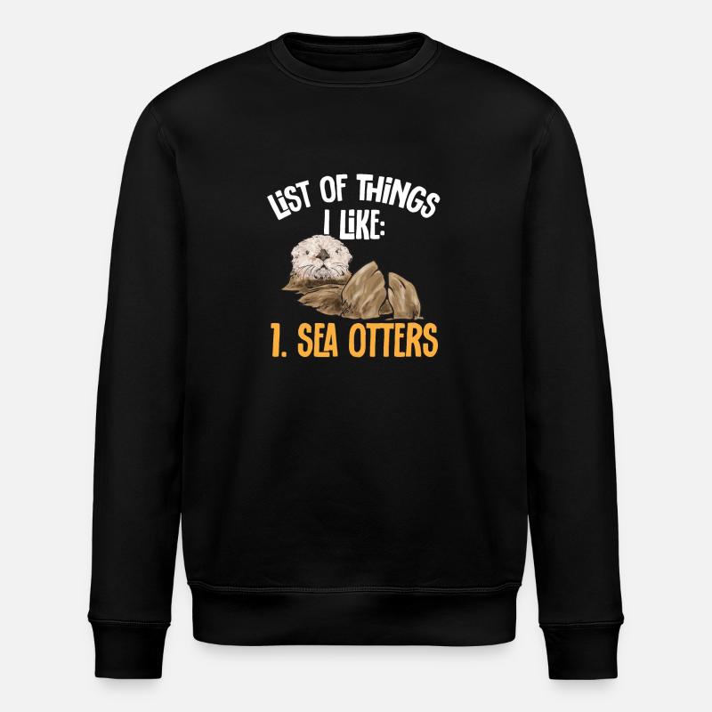 Loutre de mer - Sweat bio ROLLER Stanley/Stella Unisexe - noir