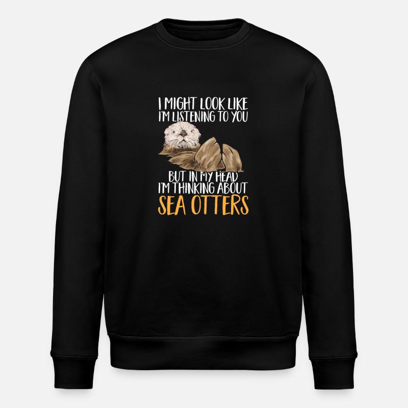 Seeotter - Stanley/Stella Unisex Bio-Sweatshirt ROLLER - Schwarz