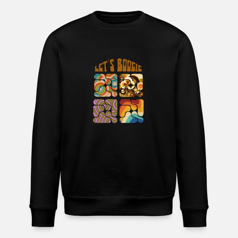 Let's boogie retro pattern - Stanley/Stella ROLLER Unisex Organic Sweatshirt - black
