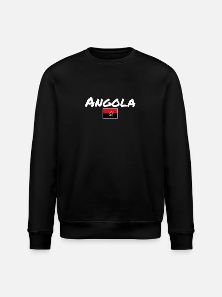 Angola Angolan Flag Angolan - Stanley/Stella ROLLER Unisex Organic Sweatshirt - black