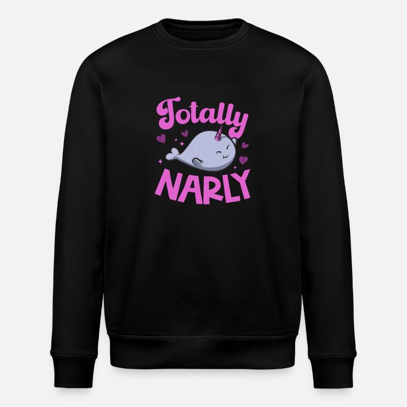 Narwal Einhornwal - Stanley/Stella Unisex Bio-Sweatshirt ROLLER - Schwarz