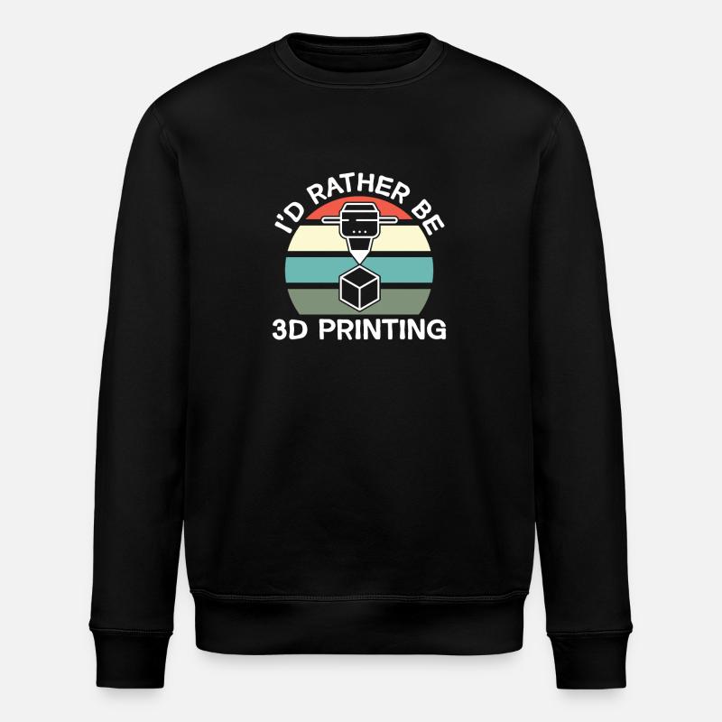 3D Drucker 3D Druck - Stanley/Stella Unisex Bio-Sweatshirt ROLLER - Schwarz