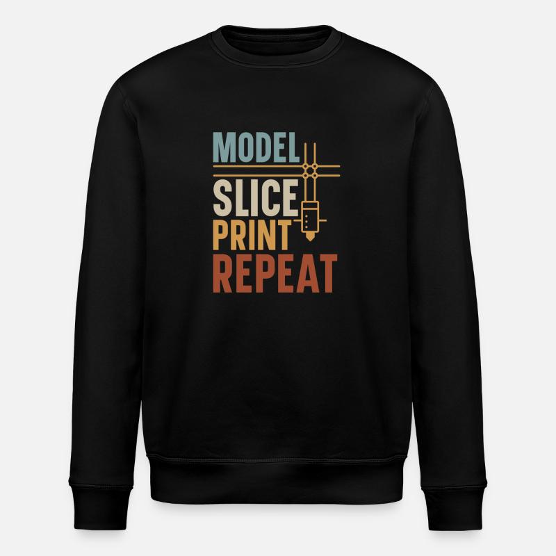 3D Drucker 3D Druck - Stanley/Stella Unisex Bio-Sweatshirt ROLLER - Schwarz