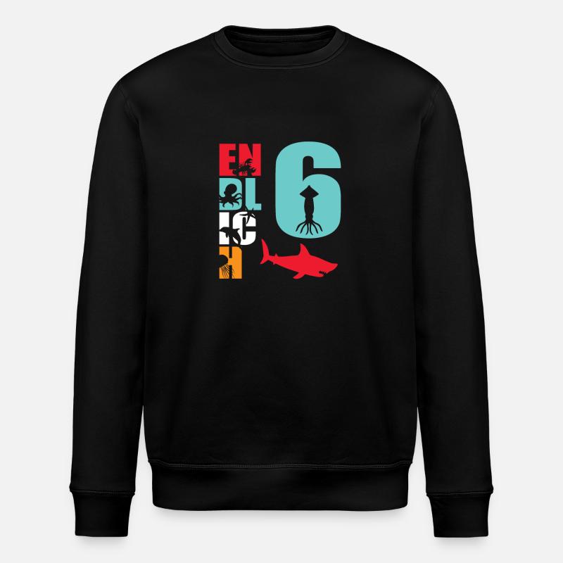 Enfin 6 poissons-requins - Sweat bio ROLLER Stanley/Stella Unisexe - noir
