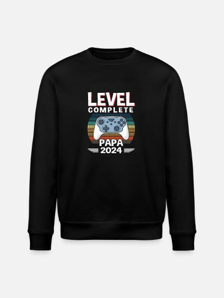 Level Complete Dad 2024 - Stanley/Stella ROLLER Unisex Organic Sweatshirt - black