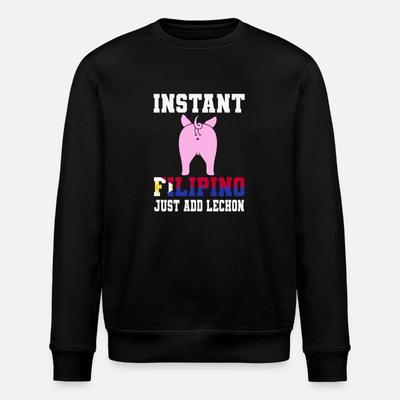 Lustiger Philippinisches Lechon Geschenk - Stanley/Stella Unisex Bio-Sweatshirt ROLLER - Schwarz