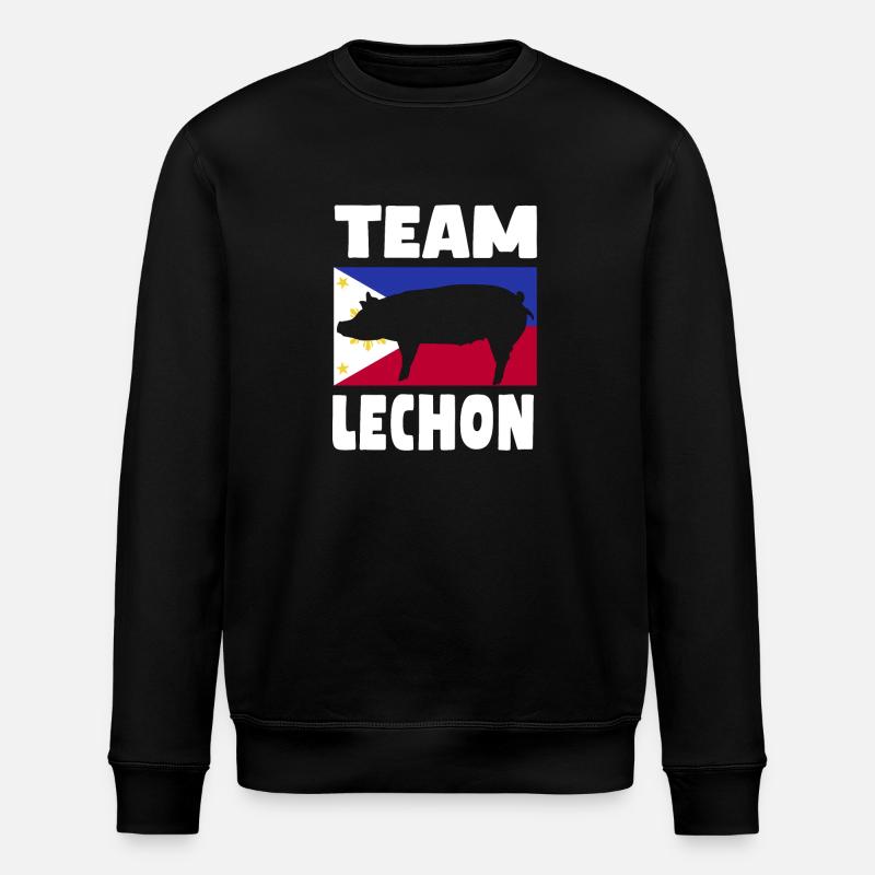 Team Lechon Philippines - Stanley/Stella ROLLER Unisex Organic Sweatshirt - black