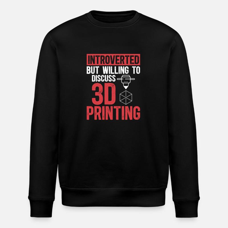 3D Printer 3D Printing - Stanley/Stella ROLLER Unisex Organic Sweatshirt - black