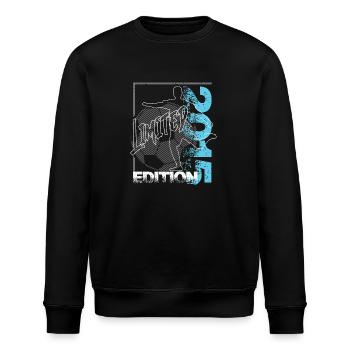 Limited Edition 2015 Limited Edition Fußball - Stanley/Stella Unisex Bio-Sweatshirt ROLLER - Schwarz - Vorne - Nik (191cm)
