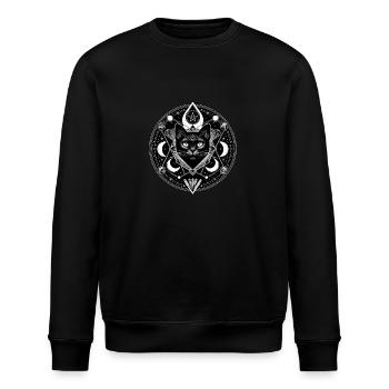 Easter Ostara Eostre Pagan Spring Hare - Stanley/Stella ROLLER Unisex Organic Sweatshirt - black - Front - Nik (191cm)