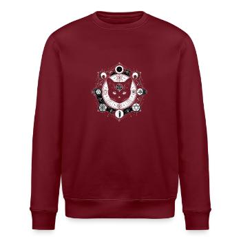 Easter Ostara Eostre Pagan Spring Hare - Stanley/Stella ROLLER Unisex Organic Sweatshirt - burgundy - Front - Nik (191cm)