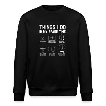 3D Drucker 3D Druck - Stanley/Stella Unisex Bio-Sweatshirt ROLLER - Schwarz - Vorne - Nik (191cm)