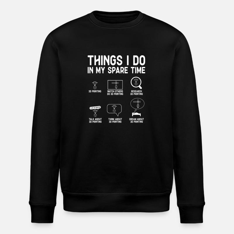 3D Drucker 3D Druck - Stanley/Stella Unisex Bio-Sweatshirt ROLLER - Schwarz