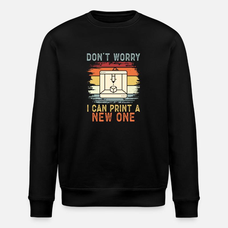 3D Printer 3D Printing - Stanley/Stella ROLLER Unisex Organic Sweatshirt - black