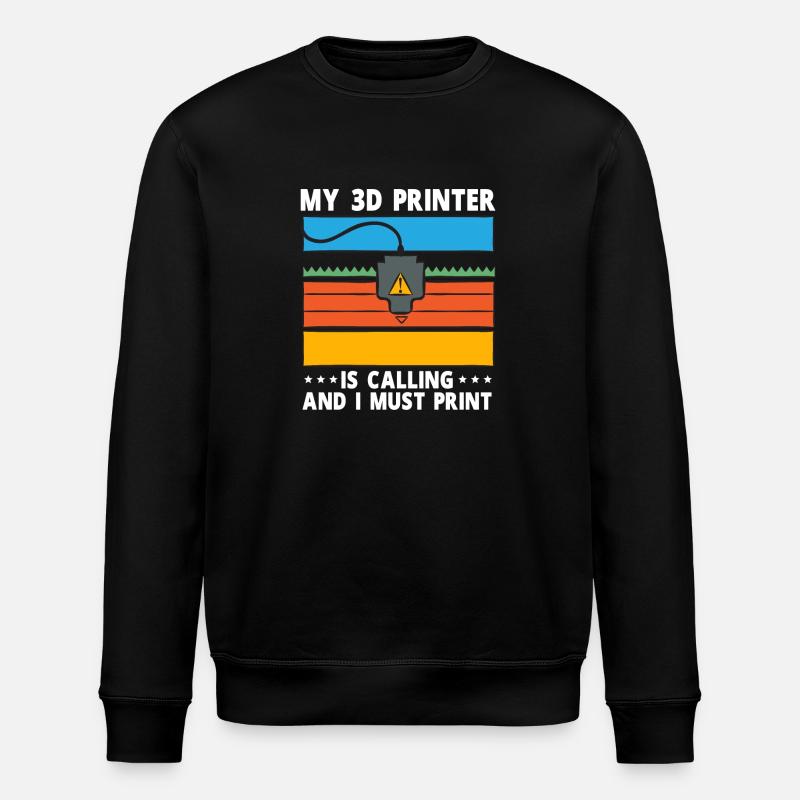 3D Printer 3D Printing - Stanley/Stella ROLLER Unisex Organic Sweatshirt - black