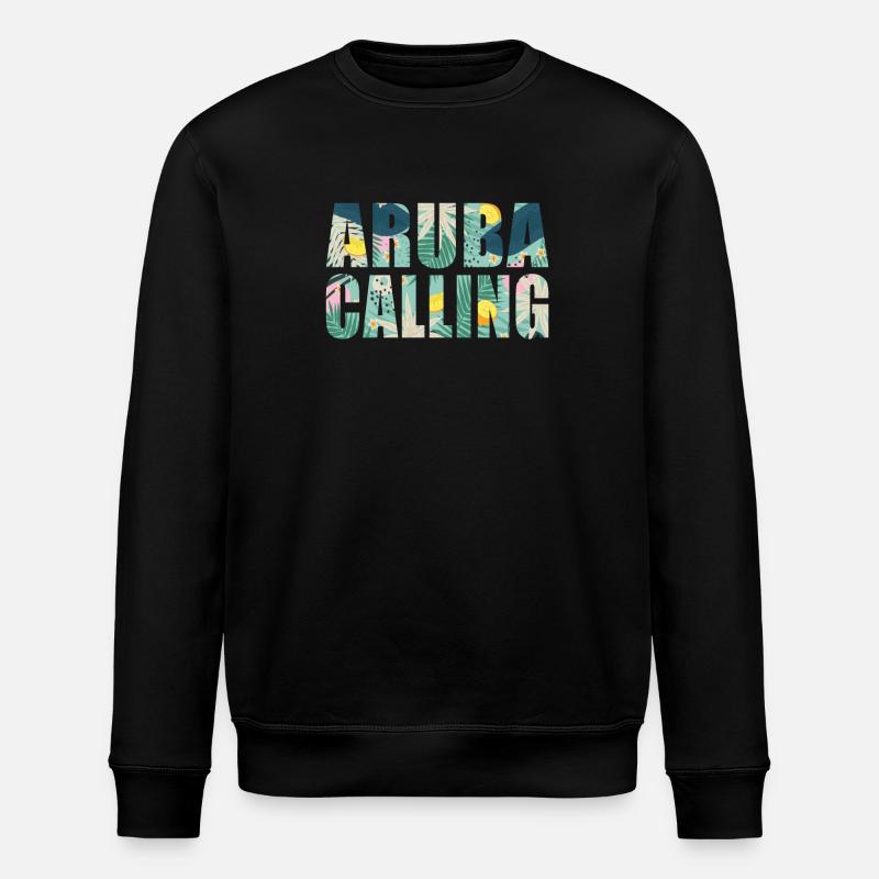 Aruba Souvenir Vacation Aruba Calling - Stanley/Stella ROLLER Unisex Organic Sweatshirt - black