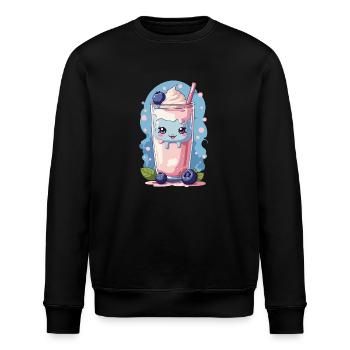Myrtilles Kawaii Anime Milkshake Fun - Sweat bio ROLLER Stanley/Stella Unisexe - noir - Devant - Nik (191cm)