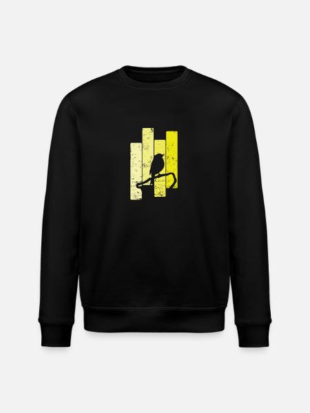 Canary in the shade - Stanley/Stella ROLLER Unisex Organic Sweatshirt - black
