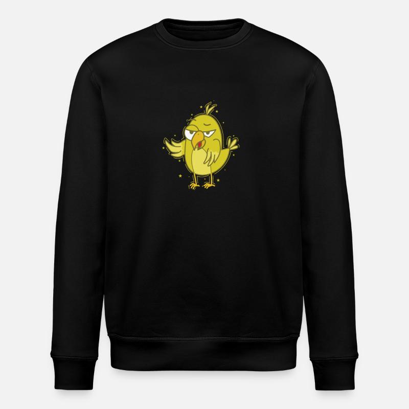 crazy canary - Stanley/Stella ROLLER Unisex Organic Sweatshirt - black