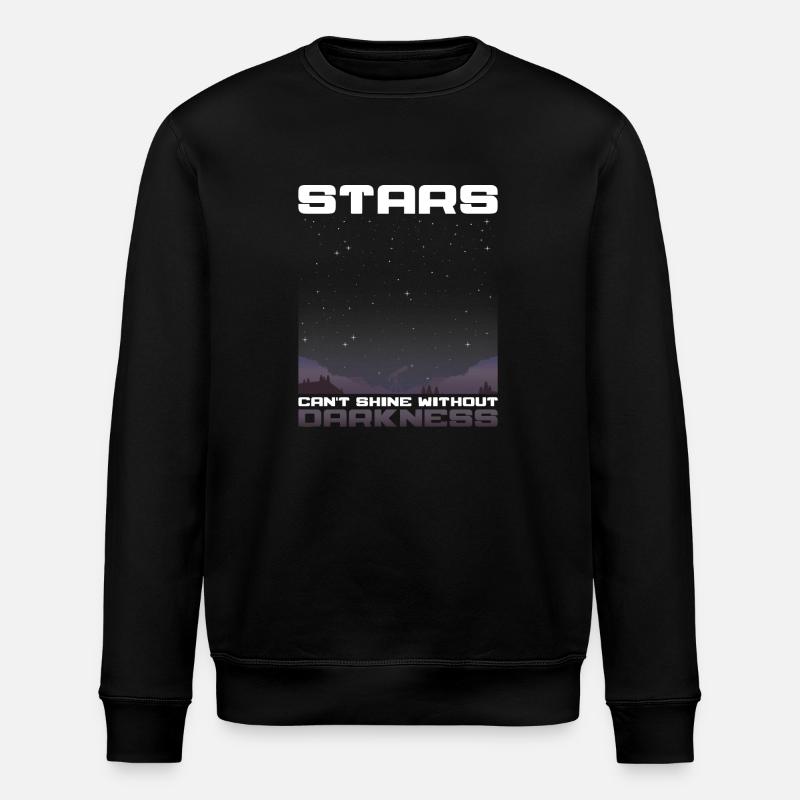 Sterne leuchten mit Dunkelheit - Stanley/Stella Unisex Bio-Sweatshirt ROLLER - Schwarz