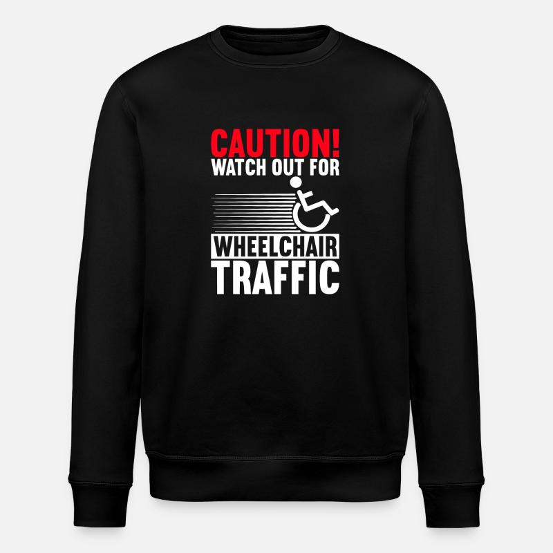Rollstuhlfahrer Rollstuhl - Stanley/Stella Unisex Bio-Sweatshirt ROLLER - Schwarz