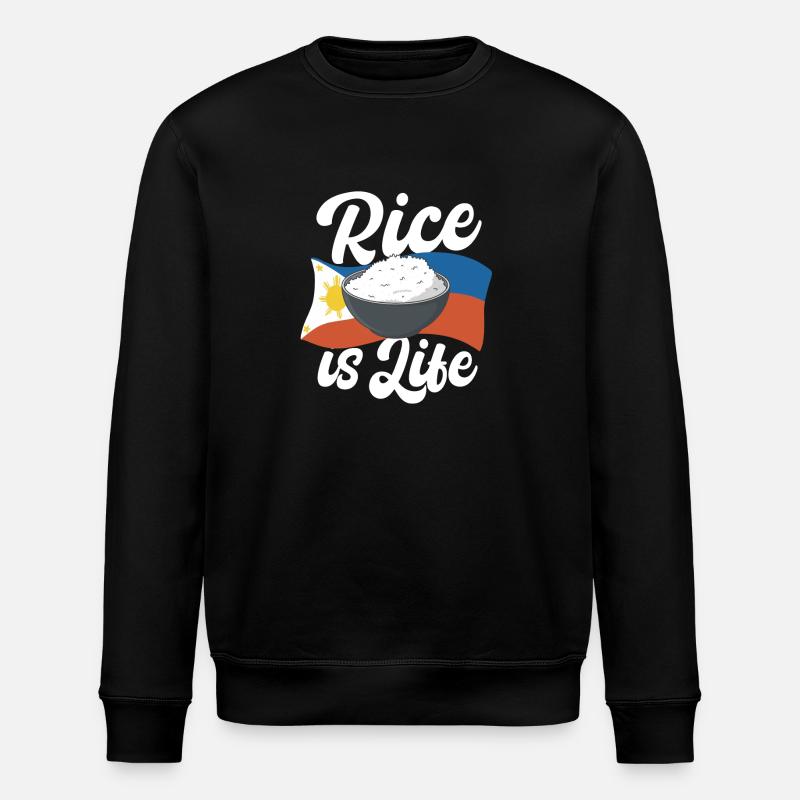 Rice Is Life - Stanley/Stella Unisex Bio-Sweatshirt ROLLER - Schwarz