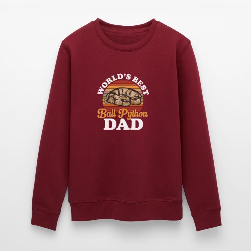 Ball Python Schlange Königspython Stanley/Stella Unisex Bio-Sweatshirt ROLLER