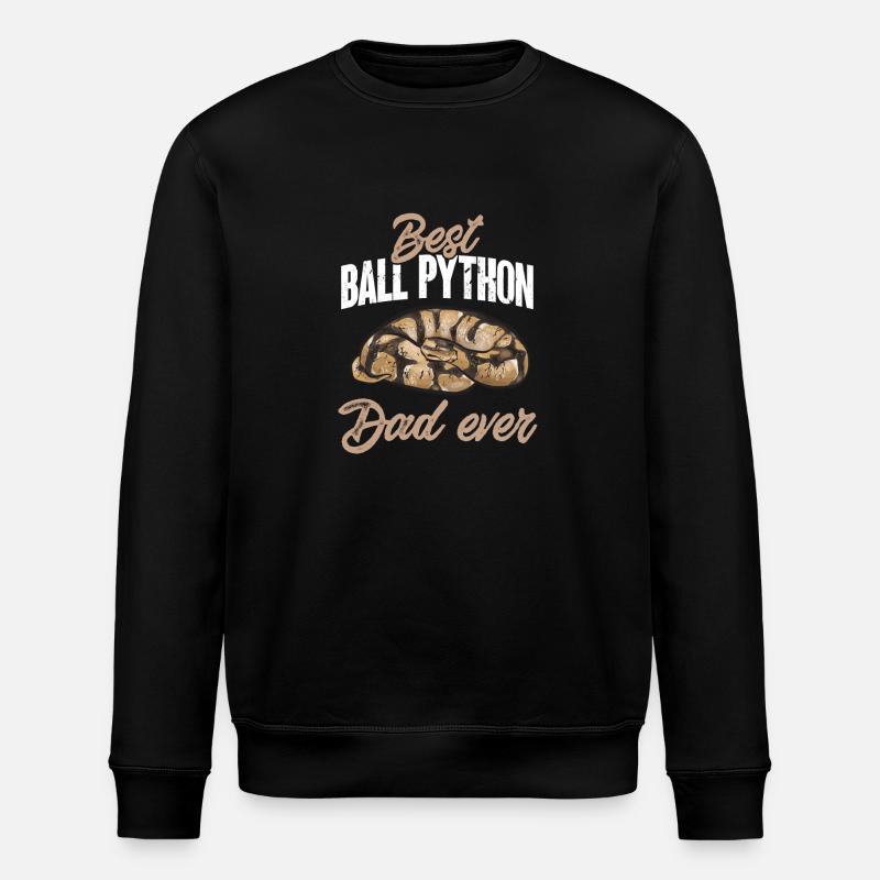 Ball Python Schlange Königspython - Stanley/Stella Unisex Bio-Sweatshirt ROLLER - Schwarz
