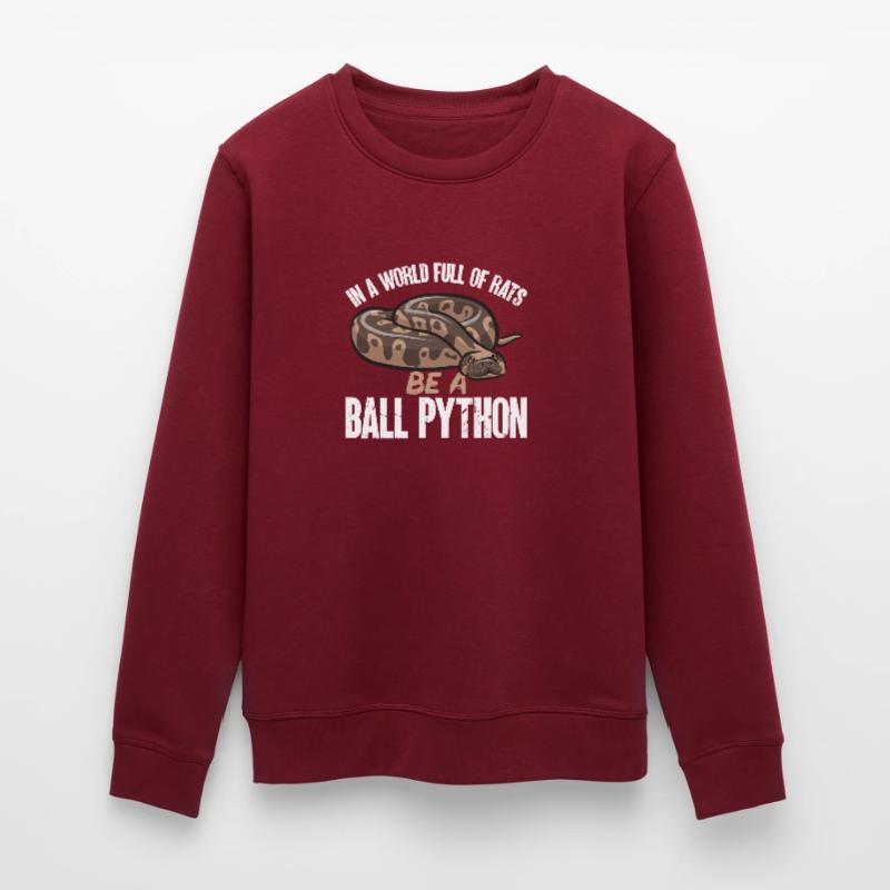 Ball Python Schlange Königspython Stanley/Stella Unisex Bio-Sweatshirt ROLLER
