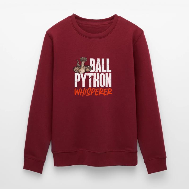 Ball Python Schlange Königspython Stanley/Stella Unisex Bio-Sweatshirt ROLLER