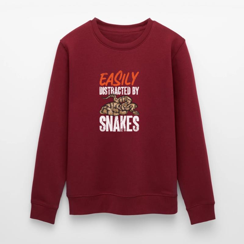 Ball Python Schlange Königspython Stanley/Stella Unisex Bio-Sweatshirt ROLLER