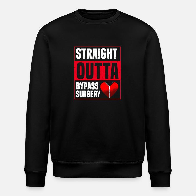 Artery Straight Outta Bypass Surgery - Stanley/Stella ROLLER Unisex Organic Sweatshirt - black