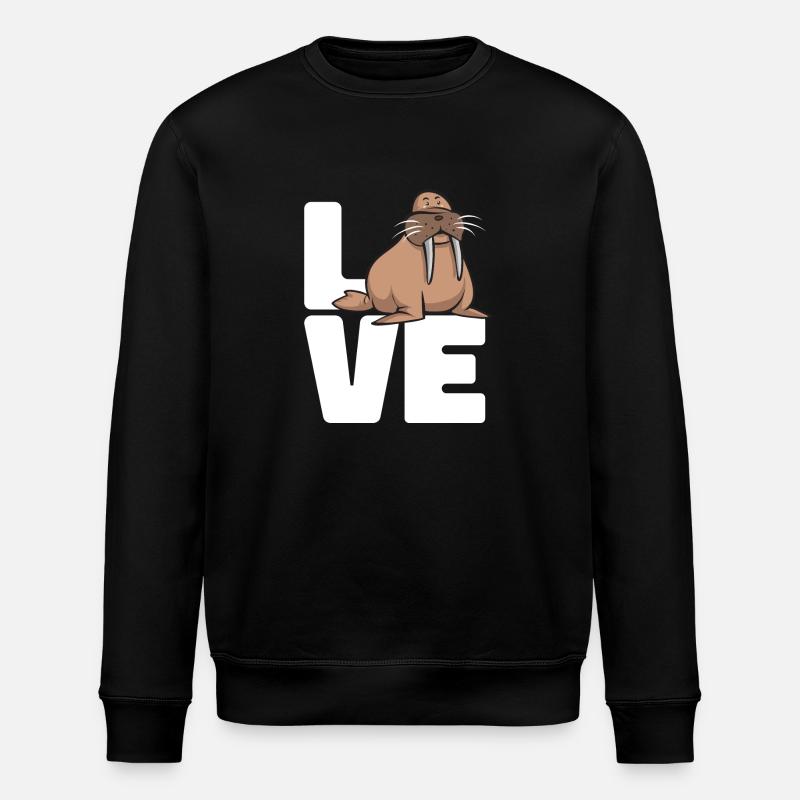 Walrus - Stanley/Stella ROLLER Unisex Organic Sweatshirt - black