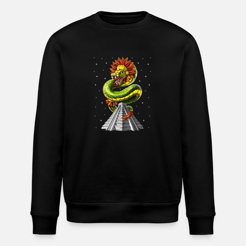 Pyramide aztèque de Quetzalcoatl - Sweat bio ROLLER Stanley/Stella Unisexe - noir