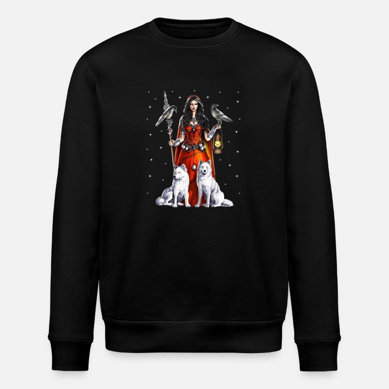 Morrigan Celtic Goddess - Stanley/Stella ROLLER Unisex Organic Sweatshirt - black