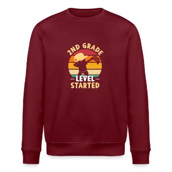 2nd class - Stanley/Stella ROLLER Unisex Organic Sweatshirt - burgundy - Front - Nik (191cm)