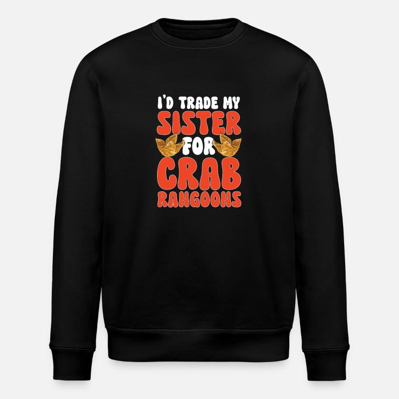 Krabben Rangoon Crab Rangoon - Stanley/Stella Unisex Bio-Sweatshirt ROLLER - Schwarz