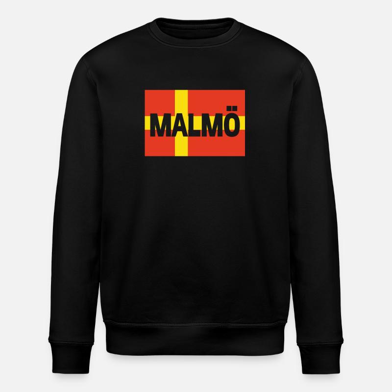 Drapeau de Malmö - Sweat bio ROLLER Stanley/Stella Unisexe - noir
