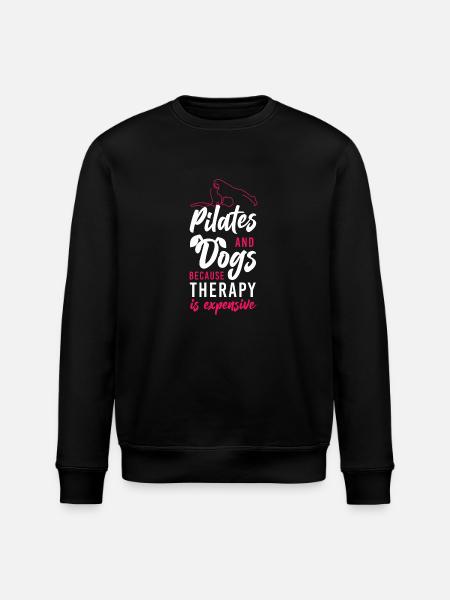 Pilates Instructor Teacher Dog - Stanley/Stella ROLLER Unisex Organic Sweatshirt - black