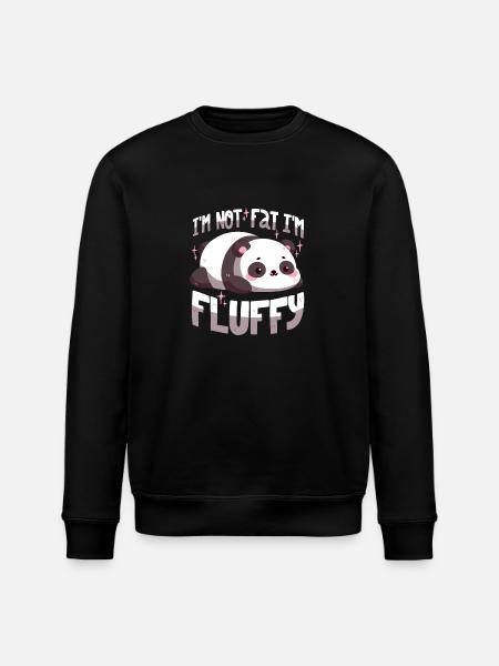 I'm not fat, I'm fluffy - Stanley/Stella ROLLER Unisex Organic Sweatshirt - black