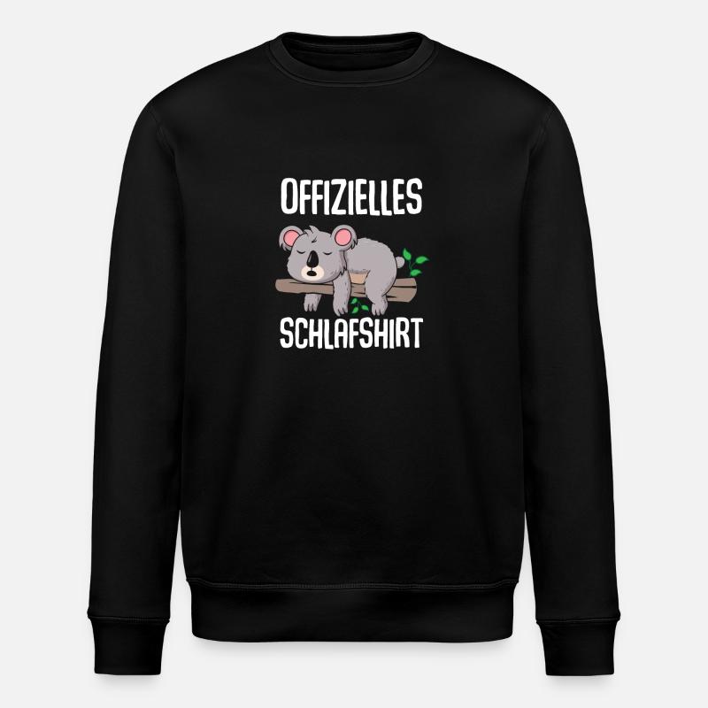 Official Koala Sleep Shirt - Stanley/Stella ROLLER Unisex Organic Sweatshirt - black