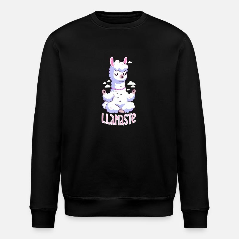 Lama médite - Namasté ! - Sweat bio ROLLER Stanley/Stella Unisexe - noir