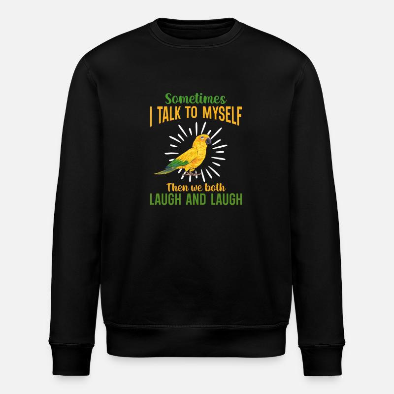 Parakeet Parrot Parakeet Bird - Stanley/Stella ROLLER Unisex Organic Sweatshirt - black