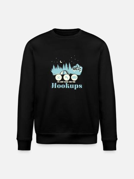 Motorhome I'm Just Here For the Hookups RV - Stanley/Stella ROLLER Unisex Organic Sweatshirt - black