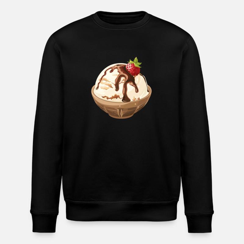 Vanilleeis Mit Schokosoße Genuss - Stanley/Stella Unisex Bio-Sweatshirt ROLLER - Schwarz