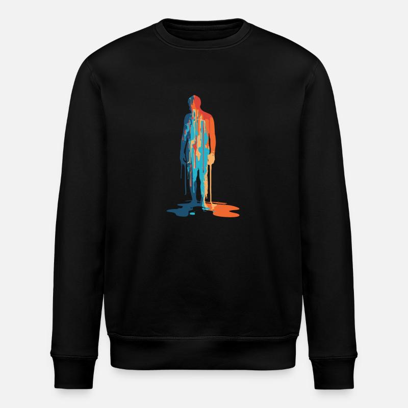 Farbexplosion Moderne Silhouette - Stanley/Stella Unisex Bio-Sweatshirt ROLLER - Schwarz