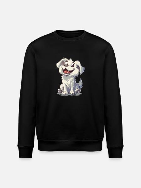 Akbash Gift | Cartoon Artwork - Stanley/Stella ROLLER Unisex Organic Sweatshirt - black