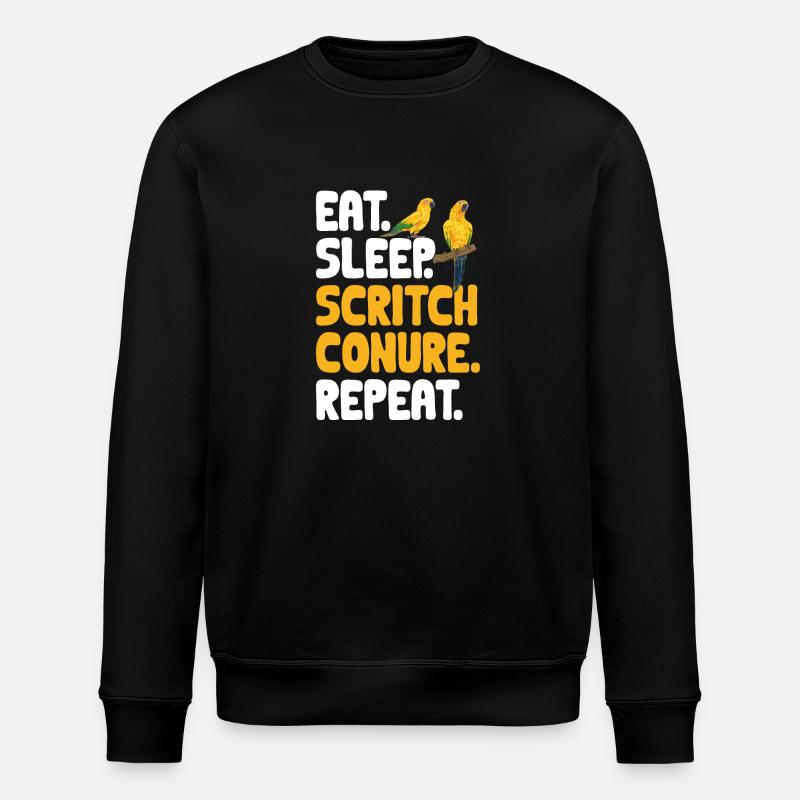 Perruche Perroquet Perruche Oiseau - Sweat bio ROLLER Stanley/Stella Unisexe - noir
