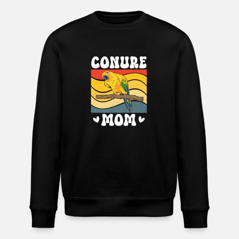 Parakeet Parrot Parakeet Bird - Stanley/Stella ROLLER Unisex Organic Sweatshirt - black