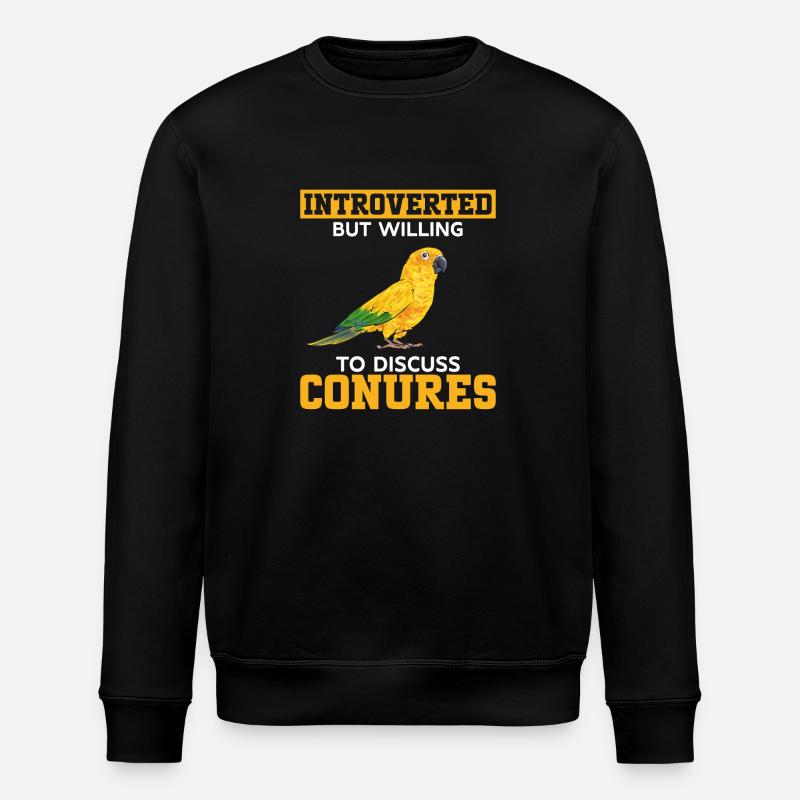 Perruche Perroquet Perruche Oiseau - Sweat bio ROLLER Stanley/Stella Unisexe - noir